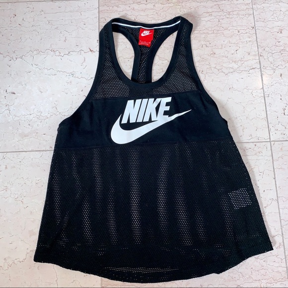 Nike Black Perforated Racerback Tank Top - Picture 2 of 5